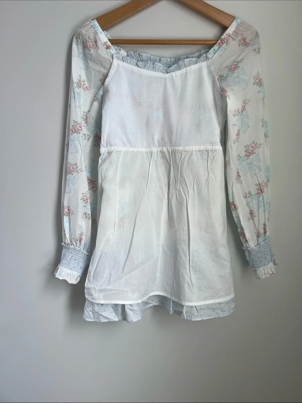 Target x LoveShackFancy | Girls Blue & White Floral Smocked Dress NWT Size 16